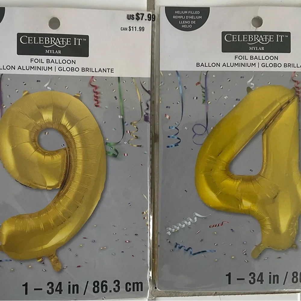 Celebrate It Mylar Gold Foil Balloons  34 in. / 86.3 cm
